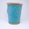 Kubek ceramiczny 500 ml turkusowy w róże 1